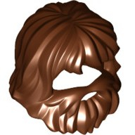 Lego vlasy s vousy, červeno hnědá (6212368, 6335440, 6407164)